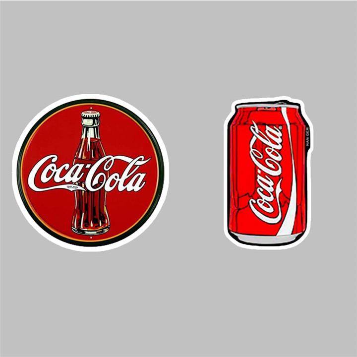 استیکر لپ تاپ کارنیکا طرح کوکاکولا مدل cocacola-2222116  مجموعه 2 عددی